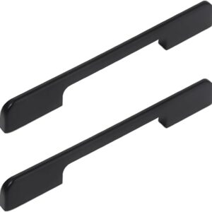 Contemporary Black Cabinet Pull Handles - Set of 2"