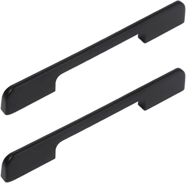 Contemporary Black Cabinet Pull Handles - Set of 2"