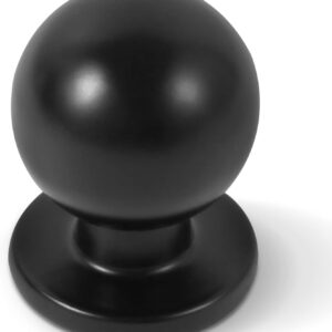 Black Round Cabinet Knob