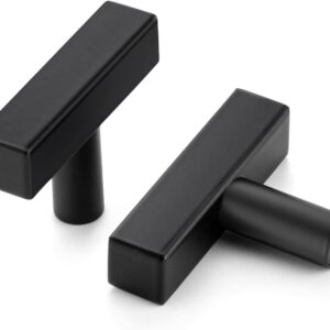 Black  matte Rectangular Cabinet Knobs (Set of 2)