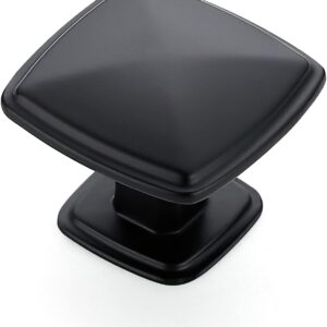 "Elegant Black Square Cabinet Knob"