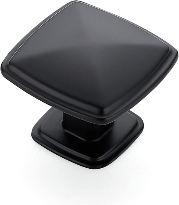 "Elegant Black Square Cabinet Knob"