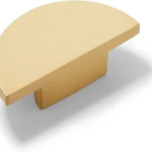 old Semi-Circular Knob with Threaded Base for Furniture Hardware