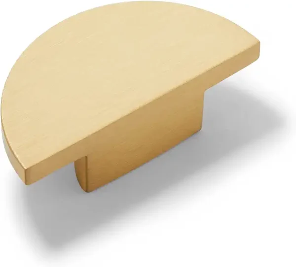 old Semi-Circular Knob with Threaded Base for Furniture Hardware