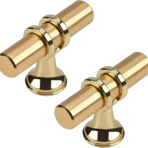 Classic Gold Cylinder Drawer Pulls for Furniture Hardware