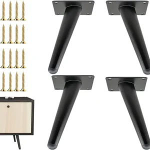 6 inches black matte furniture leg