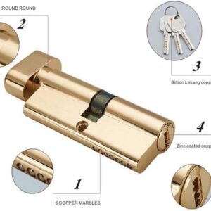 Heavy-Duty Cylinder Lock - Secure & Durable Hardware for Doors