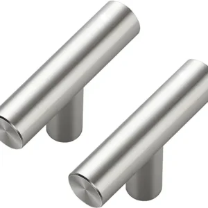 Silver Brushed Cylinder Drawer Pulls for Cabinets and Furniture