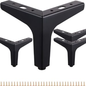 4 inches black matte furniture leg star