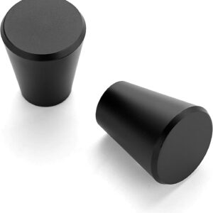 Black Tapered Cabinet Knobs (Set of 2)