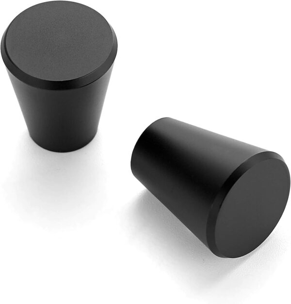 Black Tapered Cabinet Knobs (Set of 2)
