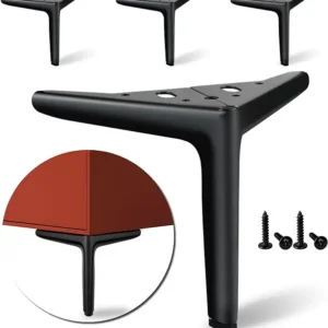 furniture leg 5 inches black matte