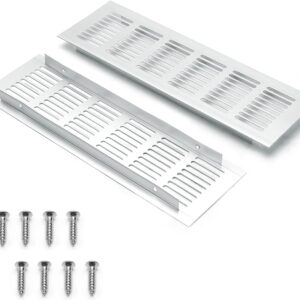 Adjustable White Vent Grilles with Screws for furniture,Bathroom and Kitchen Ventilation"