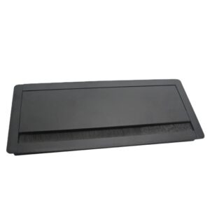black plastic rectangle cable management gorment