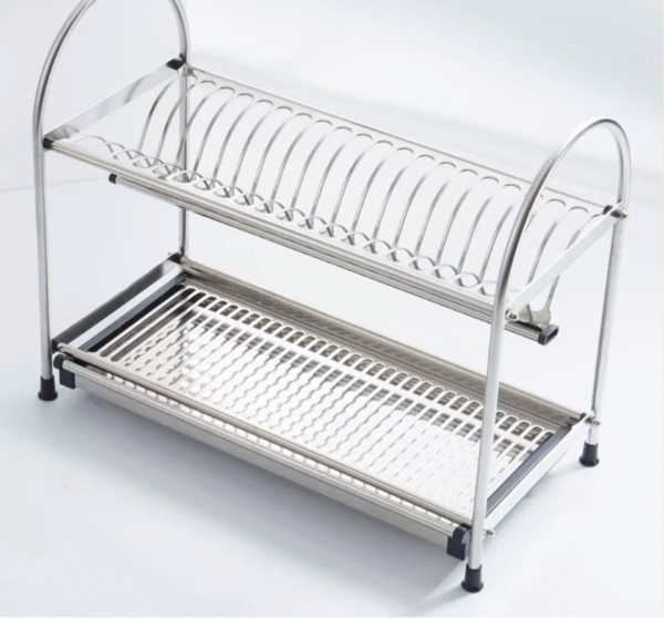 Over-The-Sink-Expandable-Kitchen-Standing-Holders-Storage-Organizer-Dish-Plate-Drying-Rack-Roll-up-Stainless-Steel-2-tier.