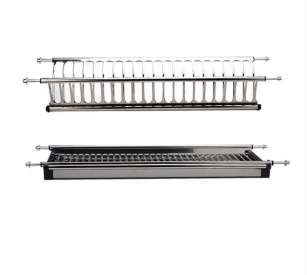Over-The-Sink-Kitchen-Organizer-Built-in-Stylish Stainless Steel Kitchen Rack - Perfect for Compact Kitchens-Cabinet-Drainer-Plates-Dish-Drying-Rack-Stainless-Steel - Image 2