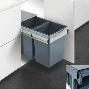 Kitchen-Built-in-Waste-Bin-Under-Sliding-Sorting-Garbage-Bin-Self-Closing in cabinet-Drawers