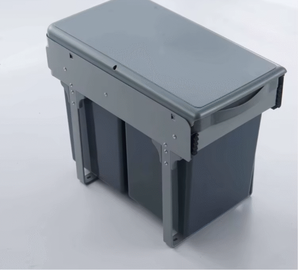 Kitchen-Built-in-Waste-Bin-Under-Sliding-Sorting-Garbage-Bin-Self-Closing in cabinet-Drawers - Image 2