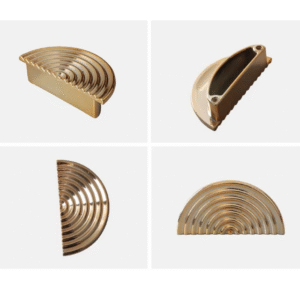 Curved Brass Cabinet Handles - Elegant & Durable Hardware for Modern Furniture Design"