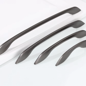 Modern Matte Black Cabinet Handles (128mm), Sleek Arch Drawer Pulls for Kitchen Cupboards, Wardrobes, and Furniture