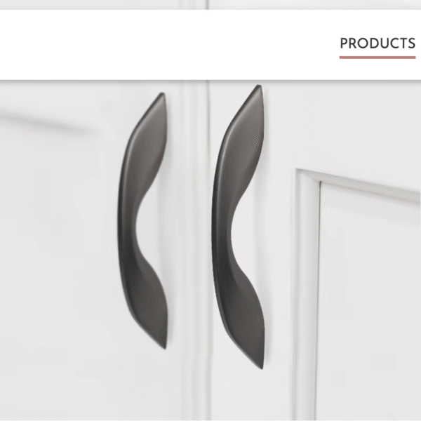 Modern Matte Black Cabinet Handles (128mm), Sleek Arch Drawer Pulls for Kitchen Cupboards, Wardrobes, and Furniture - Image 2