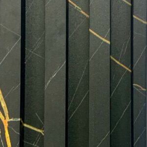flutted panel (black with gold stripe)