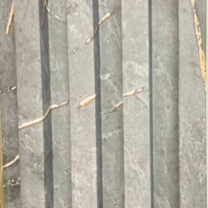 Flutted panel (light grey with gold accent)