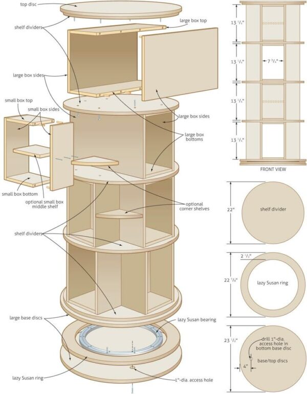 Revolving hardware for furniture (big) - Image 3