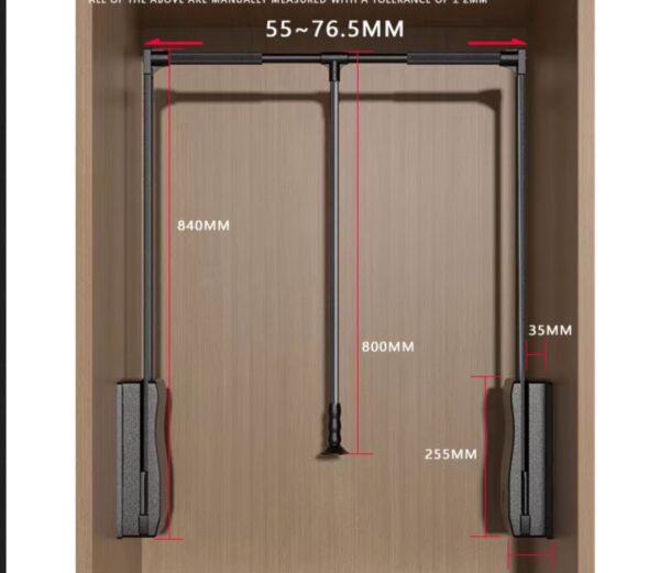 pull down closet rod for hanging cloth.wardrope accessories